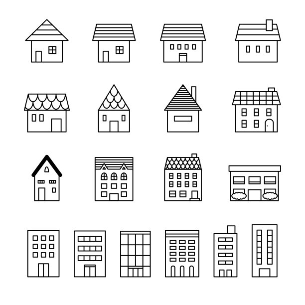 建立图标矢量插图集图片下载