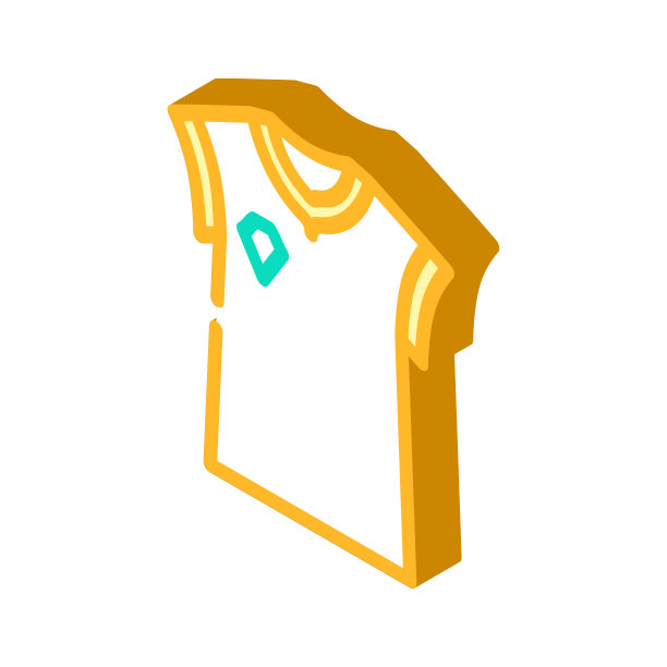 毛衣板球运动员服装等距图标矢量插图图片下载