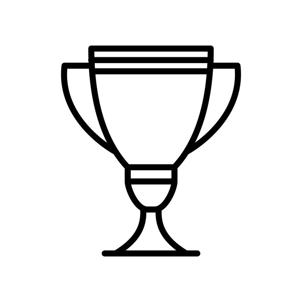 赢家奖杯图标标志设计矢量模板插图图片下载