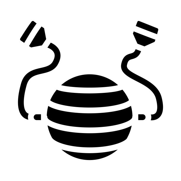 训练字形图标矢量说明球图片下载