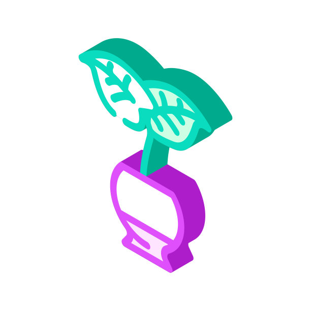 美味怪兽等距图标矢量插图图片下载