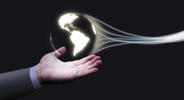 商务手与未来的数字世界图片下载