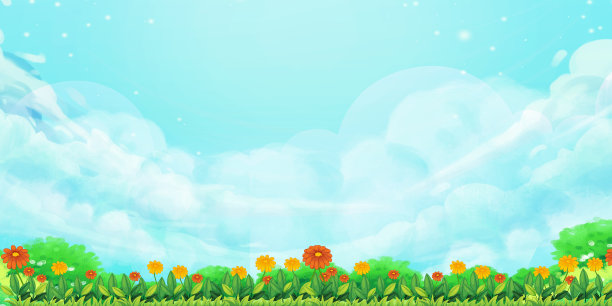 夏日花卉清新背景图片下载