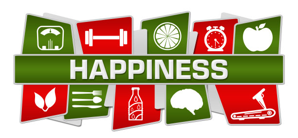 幸福，绿色，红色，健康符号上，下图片下载