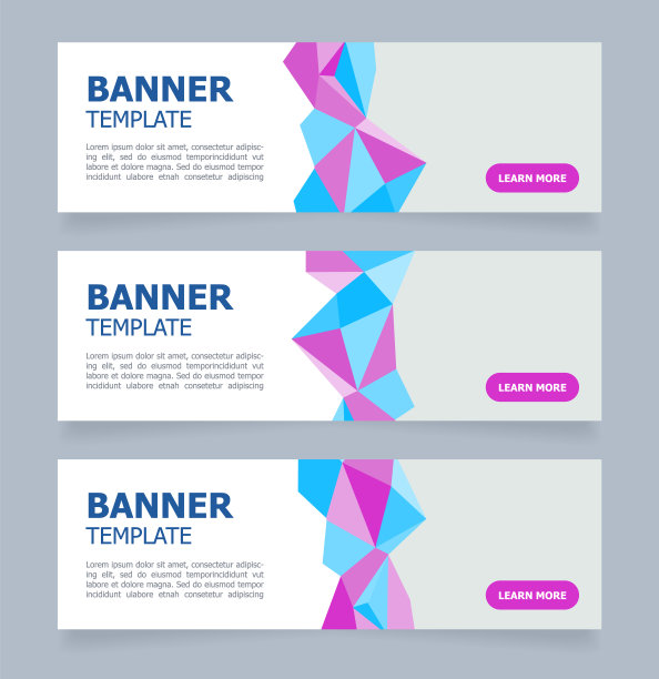 美容时尚行业网页横幅设计模板图片下载