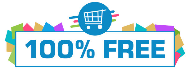 自由的百分之百彩色随机形状符号水平图片下载