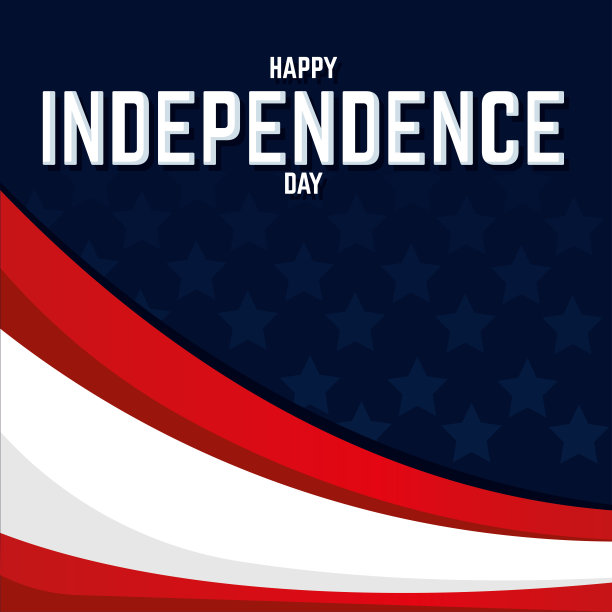 海报颜色美国独立矢量插图图片下载