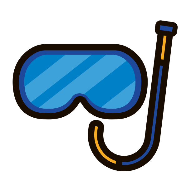 孤立的呼吸管夏天图标矢量插图图片下载