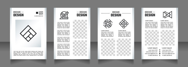 简单的几何艺术空白宣传册设计图片下载