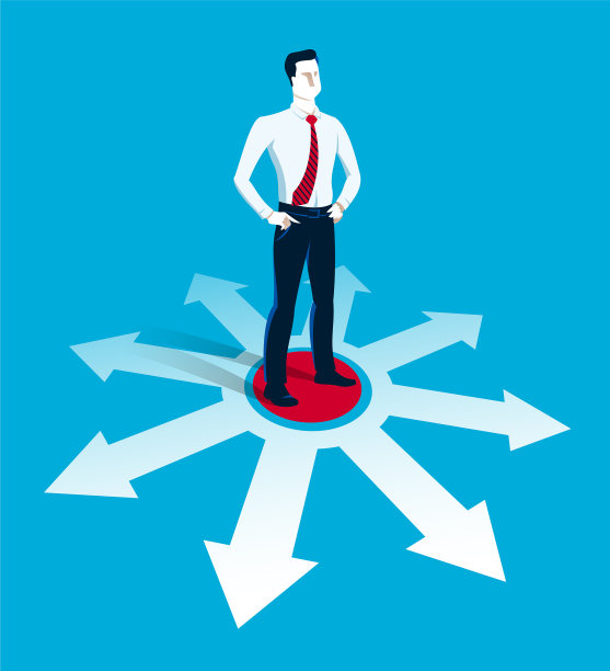 怀疑的商人选择不同图片下载