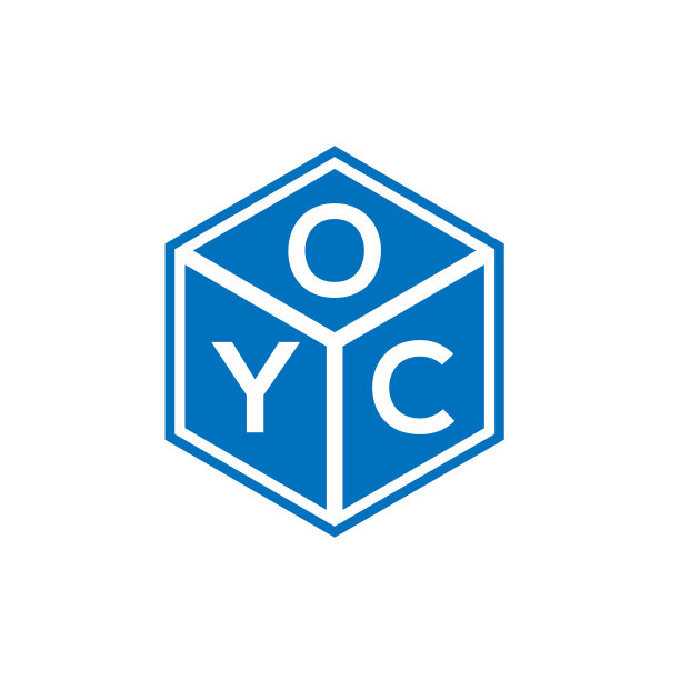 Oyc字母标志设计在黑色背景Oyc图片下载