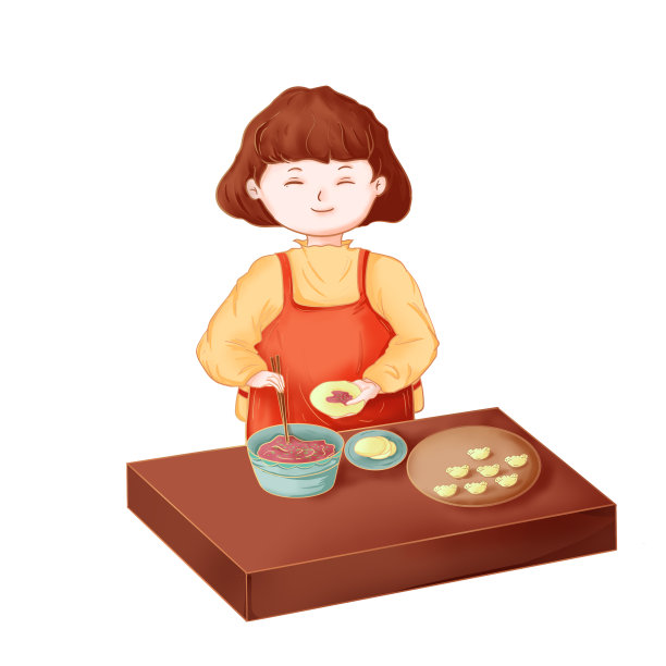 新年春节包饺子图片下载