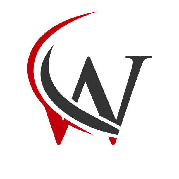 初始W字母标志与创意现代商业排版矢量模板。创意抽象字母W标志设计图片下载