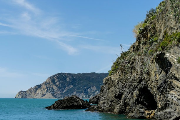 夜晚的城堡，美丽的照片数码照片，在五宫，利古里亚，意大利图片下载