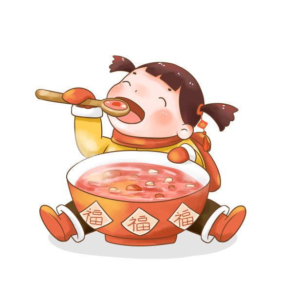 喝粥素材图片