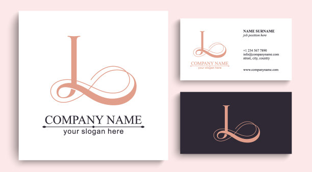 L标志或字母组合。字母中的字母。美丽的标志设计为公司品牌。矢量插图。图片下载