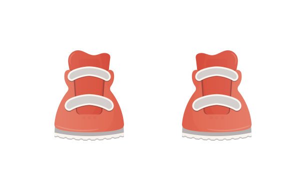 红色运动鞋孤立在白色背景。卡通风格。向量。图片下载