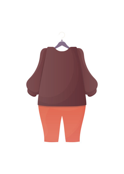 女式套装孤立在白色背景上。卡通风格。向量。图片下载