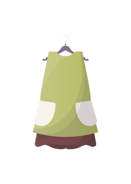 女人的衣服被孤立在白色的背景上。卡通风格。向量。图片下载