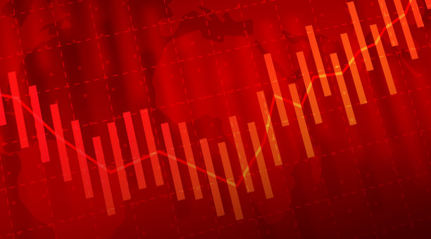 红色股市崩盘图摘要商业和金融背景图片下载