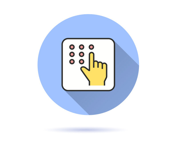 传感器图标与图形和网页设计的长阴影。图片下载