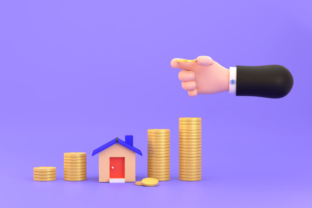 3 d。卡通手接受从送货员交付的箱子。图片下载