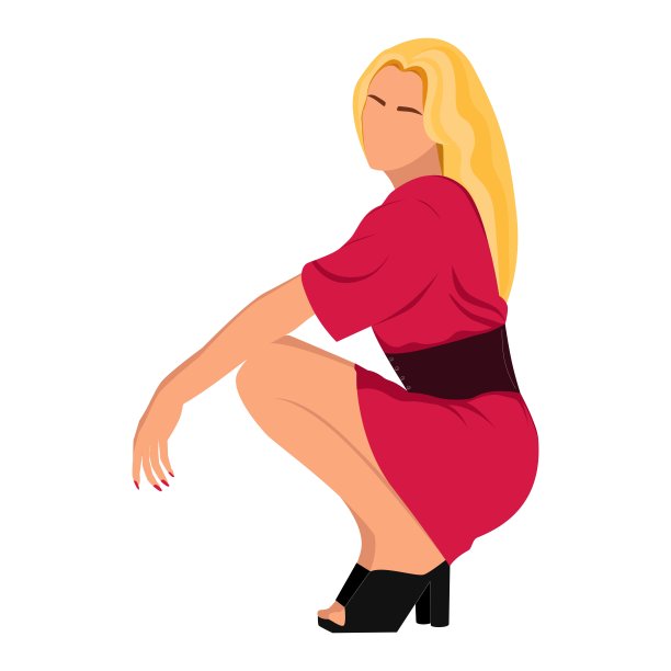 那个穿红裙子的女孩。图片下载