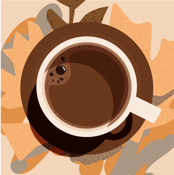 矢量插图杯新鲜的咖啡或咖啡豆平坦的风格。餐厅，海报，横幅，卡片的装饰设计图片下载