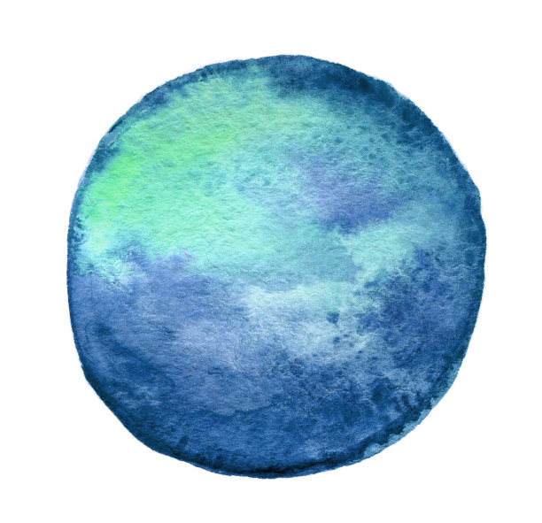 抽象水彩斑点孤立在白色背景上图片下载