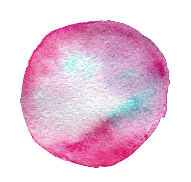 抽象水彩斑点孤立在白色背景上图片下载