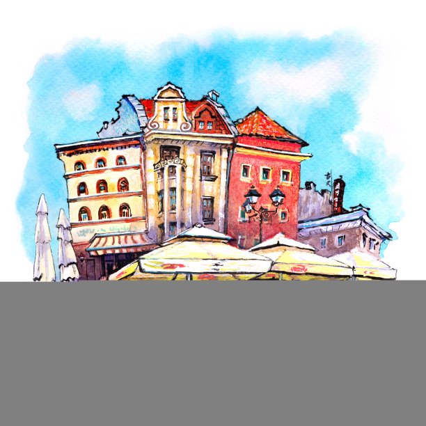 波兰托伦古城的集市图片下载