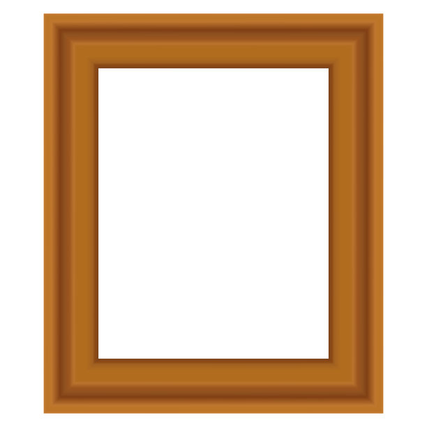 为您设计的方形金色复古木框。复古封面。文本。古董黄金漂亮的矩形框架绘画或照片。模板向量插图图片下载