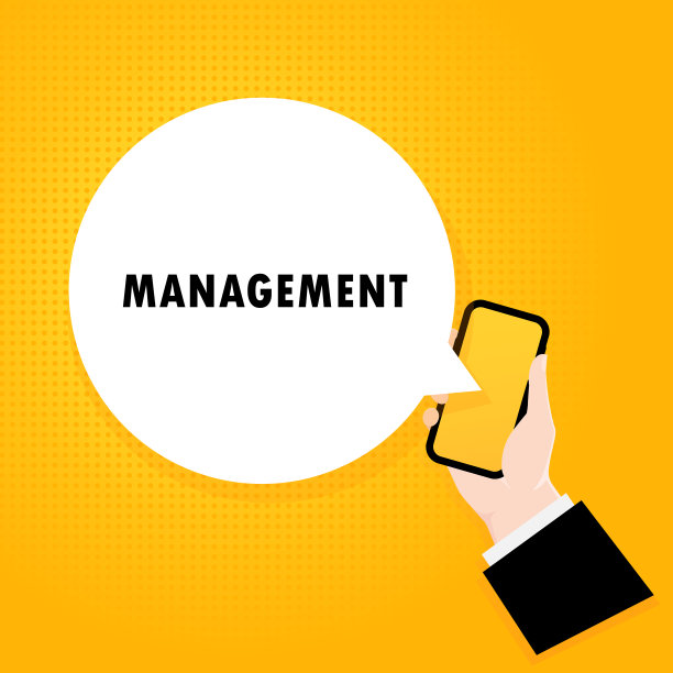 管理。带有气泡文本的智能手机。海报与文本管理。漫画的复古风格。手机app语音泡泡。向量EPS 10。孤立在背景图片下载