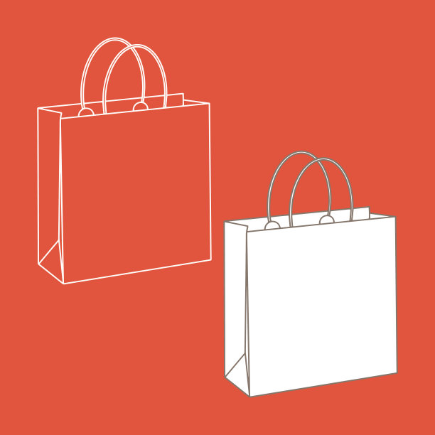 纸袋带把手的纸袋。图片下载