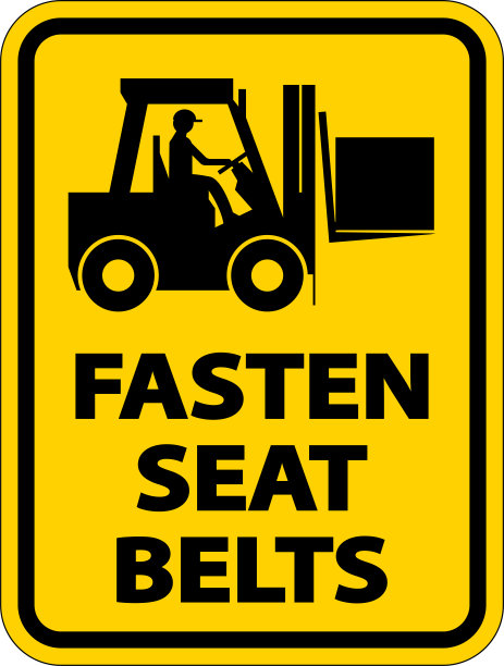 系紧安全带标签标志在白色背景上图片下载