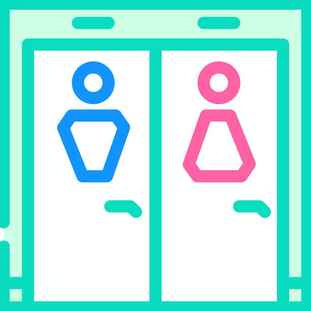 厕所机场颜色图标图片下载