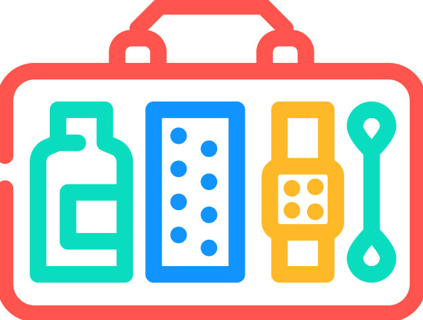 急救箱颜色图标图片下载