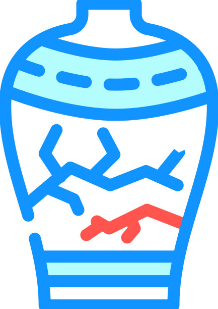 花瓶中国彩色图标图片下载