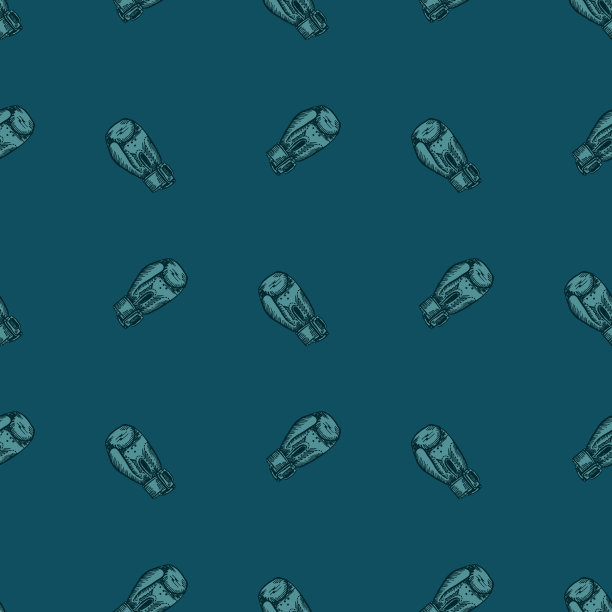 拳击手套无缝图案。复古运动库存背景。图片下载