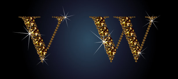 钻石字母字母。令人惊叹的美丽大众珠宝设置在宝石和银。向量eps10插图。图片下载