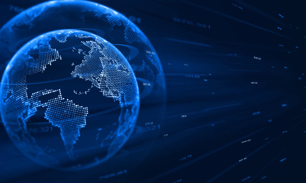 数字化转型与创新技术。数字数据流概念。图片下载