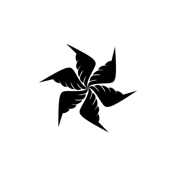 圆形翅膀图案设计图片下载