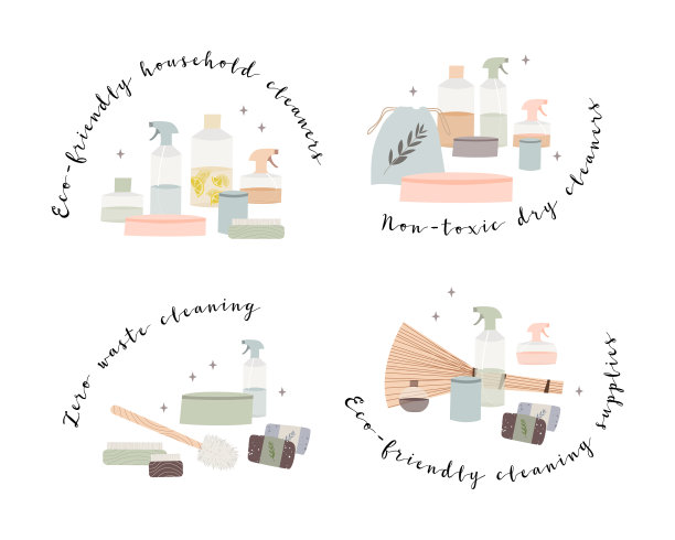 天然家庭清洁剂-苏打，醋，柠檬图片下载