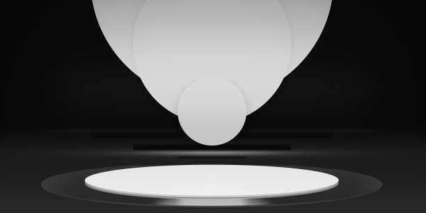 黑暗工作室场景讲台舞台风格禅宗极简场景概念3d插图图片下载