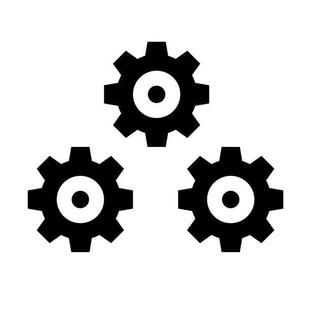 三个齿轮图标的配置图片下载