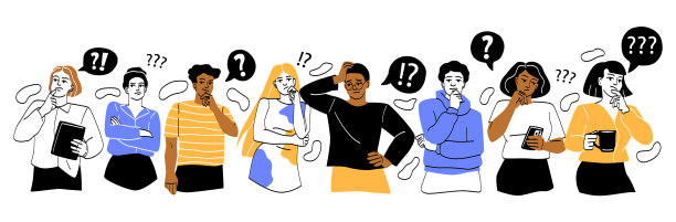 一组有思想的人的肖像图片下载