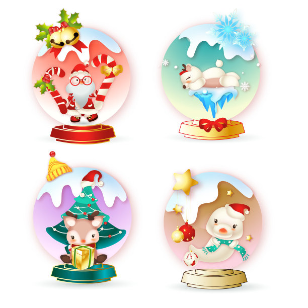 圣诞节圣诞水晶球图片下载