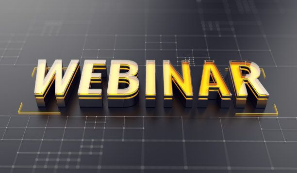 网络研讨会，在线教育与培训概念- 3d网络研讨会的技术背景。三维渲染图片下载