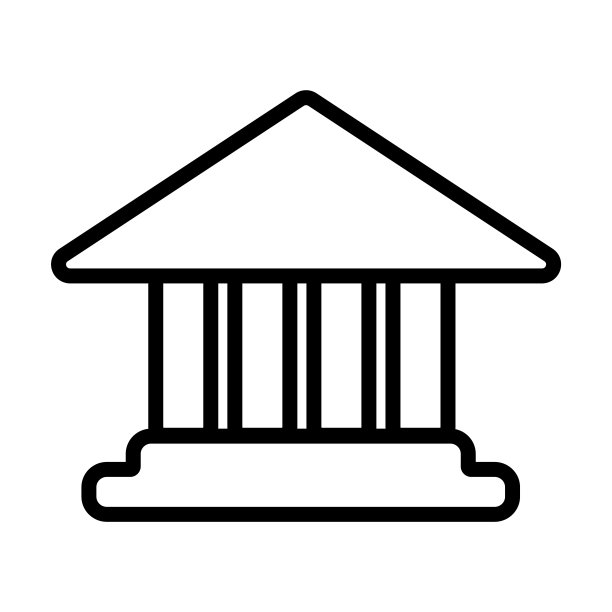 从交通标志收藏博物馆标志图标。薄薄的线性博物馆标志，建筑，银行轮廓图标孤立在白色背景上。线矢量博物馆标识，网络和移动标志。图片下载