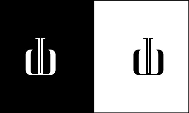 DB, BD抽象字母标志组合图片下载